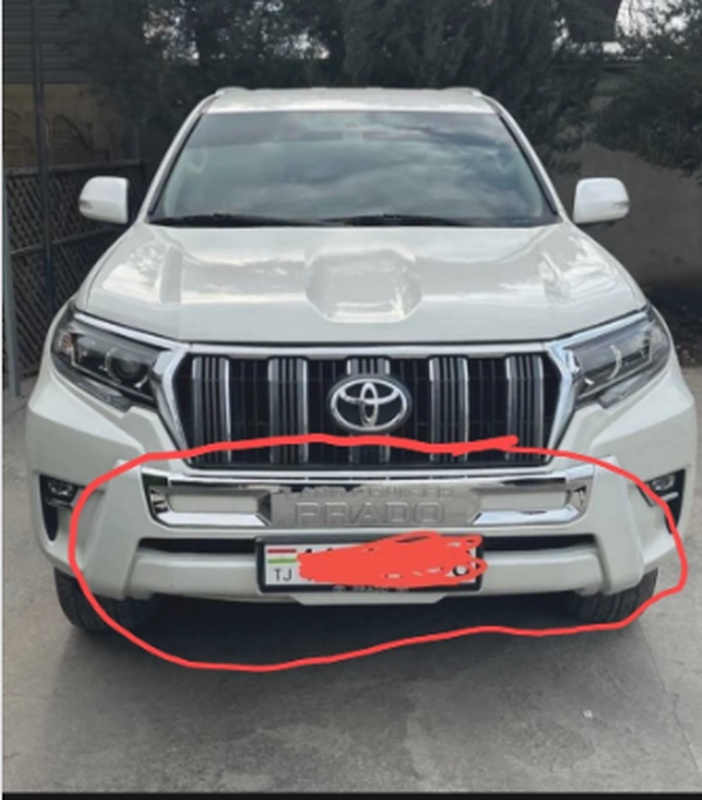 Дуга на Toyota Prado 2018-2023 белый